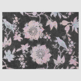 Watercolours pink blue black elegant pattern  seidenpapier