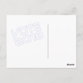 Watercolours VOTE 2018 postcard Postkarte (Rückseite)