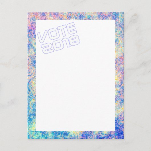 Watercolours VOTE 2018 postcard Postkarte (Vorderseite)