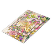 Watercolur Floral Rainbow Birds Gold Tree Abstrakt Notizblock (angewinkelt)