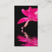 Waterdrop mit Blumen Visitenkarte (Rückseite)
