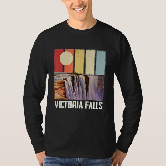 Waterfall Africa Victoria Falls Souvenir Zimbabwe T-Shirt (Vorderseite)