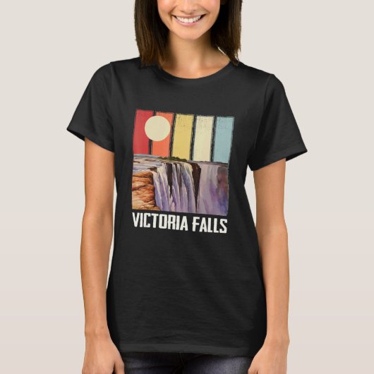 Waterfall Africa Victoria Falls Souvenir Zimbabwe  T-Shirt (Vorderseite)