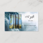 Waterfall Beauty Spa Photo Gift Certificate Card Rabattkarte (Vorderseite)