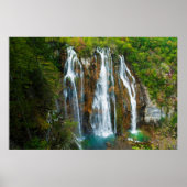 Waterfall elevated view, Croatia Poster (Vorne)