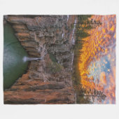 WATERFALL IM SUNSET Fleece Blanka (Vorderseite (Horizontal))
