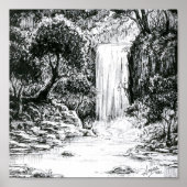 Waterfall in the Woods Poster (Vorne)