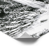 Waterfall in the Woods Poster (Ecke)