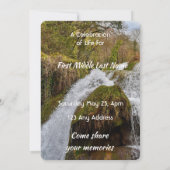 Waterfall Landscape  Celebration  Life Service Einladung (Rückseite)
