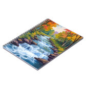 Waterfall Nature Landscape Painting Notizblock (Linke Seite)