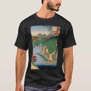 Waterfall River Vintage Ukiyo-e japanische Kunst T-Shirt