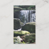 Waterfall Rocks Nature Fotografy Business Card Visitenkarte (Rückseite)