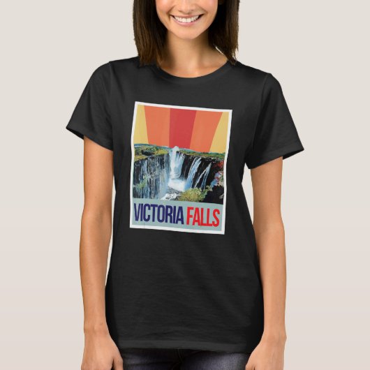 Waterfall Souvenir Africa Victoria Falls Zimbabwe  T-Shirt (Vorderseite)