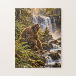 Waterfall-Wächter-Bigfoot-Puzzle Puzzle