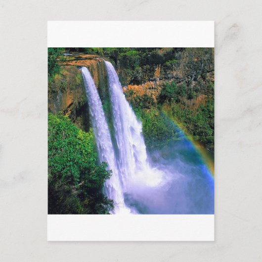Waterfall Wailua Kauai Hawaii Postkarte (Vorderseite)