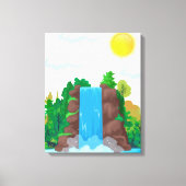 Waterfall Wall Art Leinwanddruck (Vorderseite)