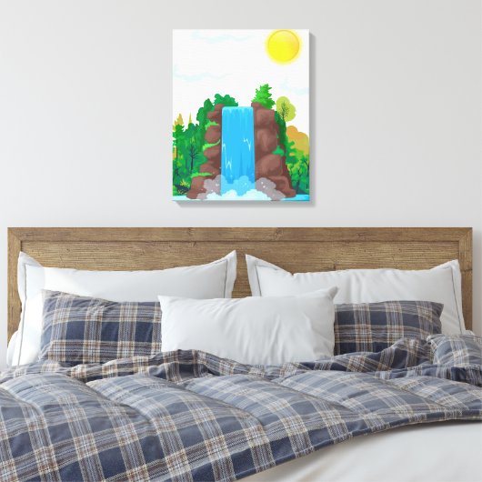 Waterfall Wall Art Leinwanddruck (Insitu (Schlafzimmer))