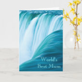 Waterfall World's Best Mum Karte (Gelbe Blume)