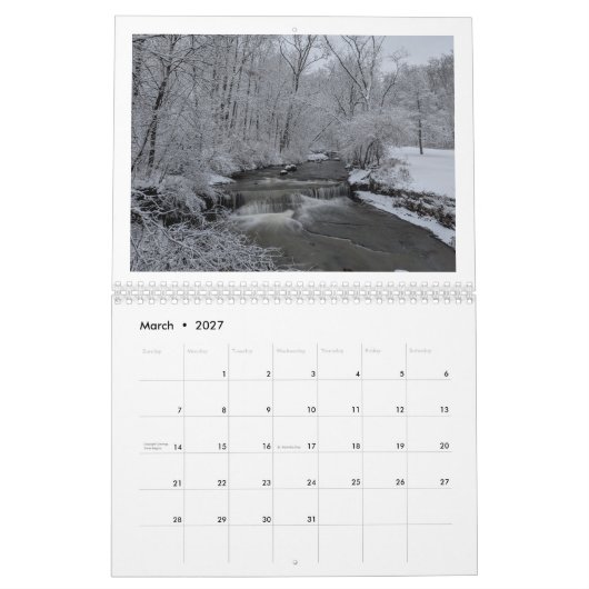 Waterfalls 2026 kalender (Mär 2027)
