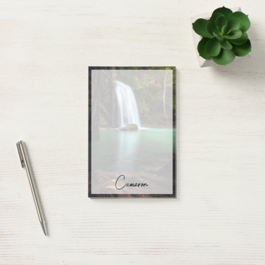 Waterfalls | Erawan Waterfall, Thailand Post-it Klebezettel (Büro)