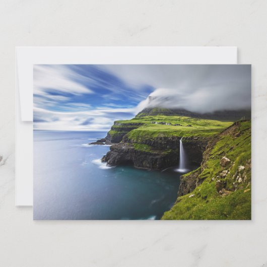 Waterfalls | Faroe Islands, Denmark Dankeskarte (Vorderseite)