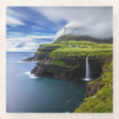 Waterfalls | Faroe Islands, Denmark Glasuntersetzer (Vorderseite)