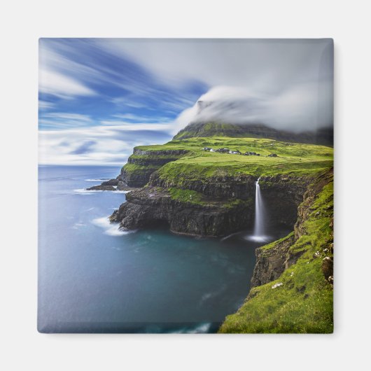 Waterfalls | Faroe Islands, Denmark Magnet (Vorne)