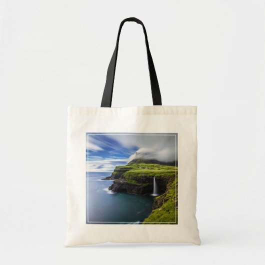 Waterfalls | Faroe Islands, Denmark Tragetasche (Vorne)