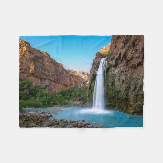 Waterfalls | Havasu Falls at Sunset Fleecedecke (Vorderseite (Horizontal))