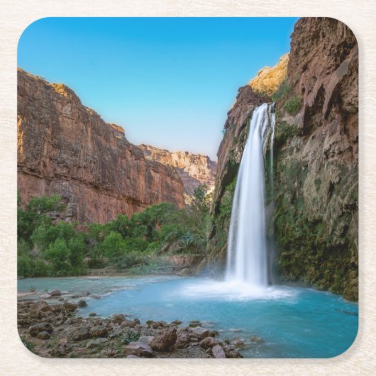 Waterfalls | Havasu Falls at Sunset Rechteckiger Pappuntersetzer (Vorderseite)