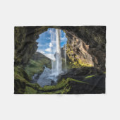 Waterfalls | Icelandic Waterfall Fleecedecke (Vorderseite (Horizontal))