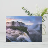 Waterfalls | Iguazu Waterfall, Brazil Dankeskarte (Stehend Vorderseite)