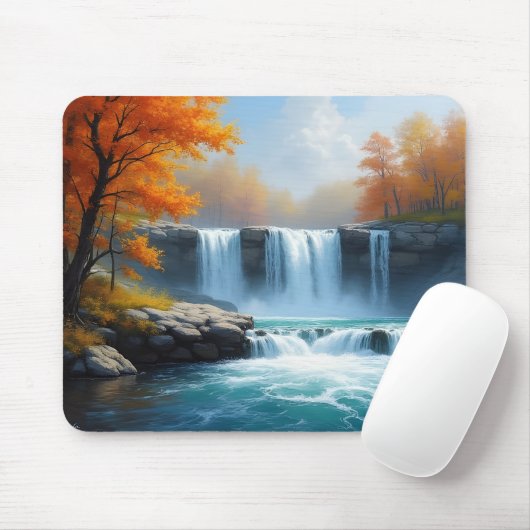 Waterfalls in Autumn Mousepad (Mit Mouse)