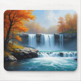 Waterfalls in Autumn Mousepad