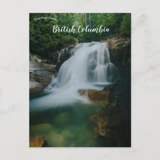 Waterfalls in Golden Ears Park Maple Ridge BC Postkarte (Vorderseite)