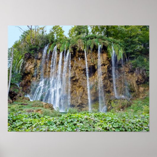 Waterfalls in Plitvice National Park - Croatia Poster (Vorne)