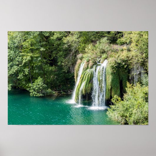 Waterfalls in Plitvice National Park - Croatia Poster (Vorne)