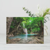 Waterfalls | Kanchanaburi, Thailand Dankeskarte (Stehend Vorderseite)