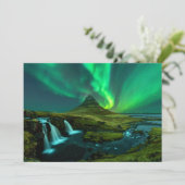 Waterfalls | Kirkjufellfoss Waterfall, Iceland Dankeskarte (Stehend Vorderseite)