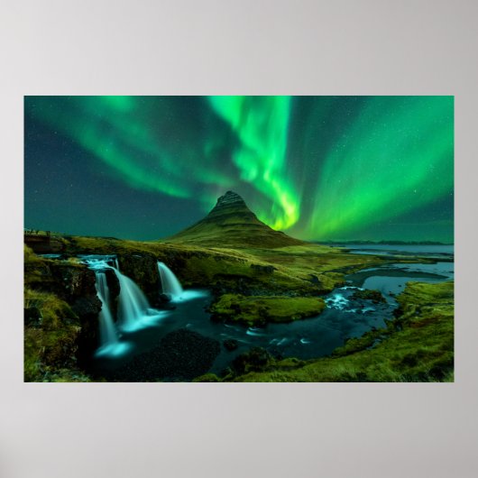 Waterfalls | Kirkjufellfoss Waterfall, Iceland Poster (Vorne)