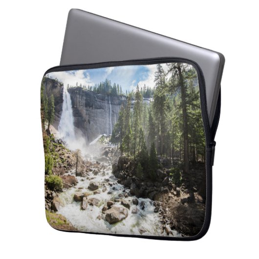 Waterfalls | Nevada Fall, Yosemite, CA Laptopschutzhülle (Vorderseite Links)