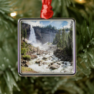 Waterfalls   Nevada Fall, Yosemite, CA Ornament Aus Metall
