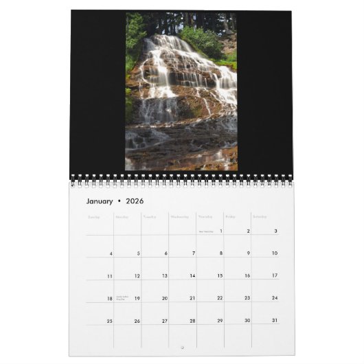 WATERFALLS OF PACIFIC NORTHWEST KALENDER (Jan 2026)