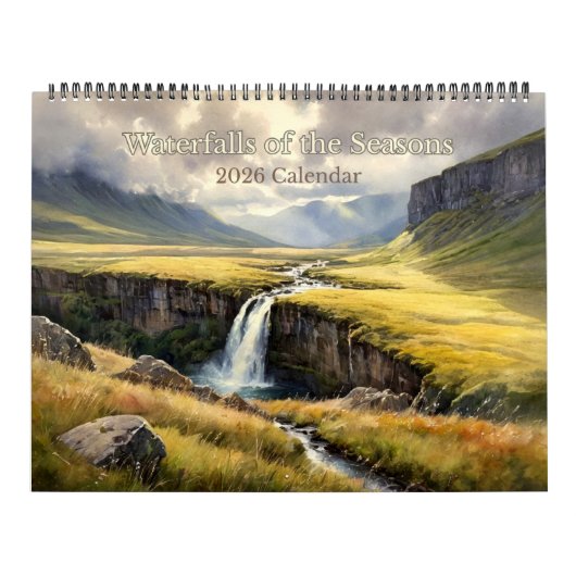 Waterfalls of the Seasons 2026 Calendar Kalender (Titelbild)