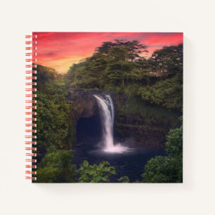 Waterfalls   Rainbow Falls, Hilo, Hawaii Notizblock