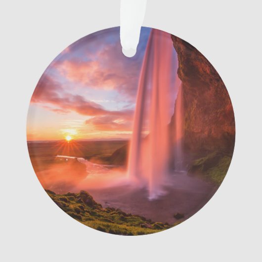 Waterfalls | Seljalandsfoss Waterfall Ornament (Vorderseite)