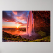 Waterfalls | Seljalandsfoss Waterfall Poster (Vorne)