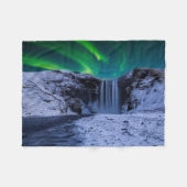 Waterfalls | Skógafoss Waterfall Fleecedecke (Vorderseite (Horizontal))
