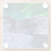 Waterfalls | Skógafoss Waterfall Glasuntersetzer (Rückseite)