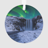 Waterfalls | Skógafoss Waterfall Ornament (Rückseite)